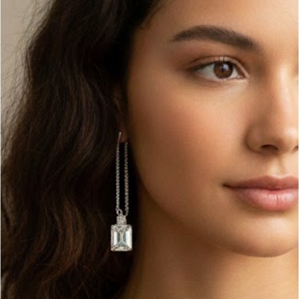 New Elegant White Gold Plated CZ Fashion Earings